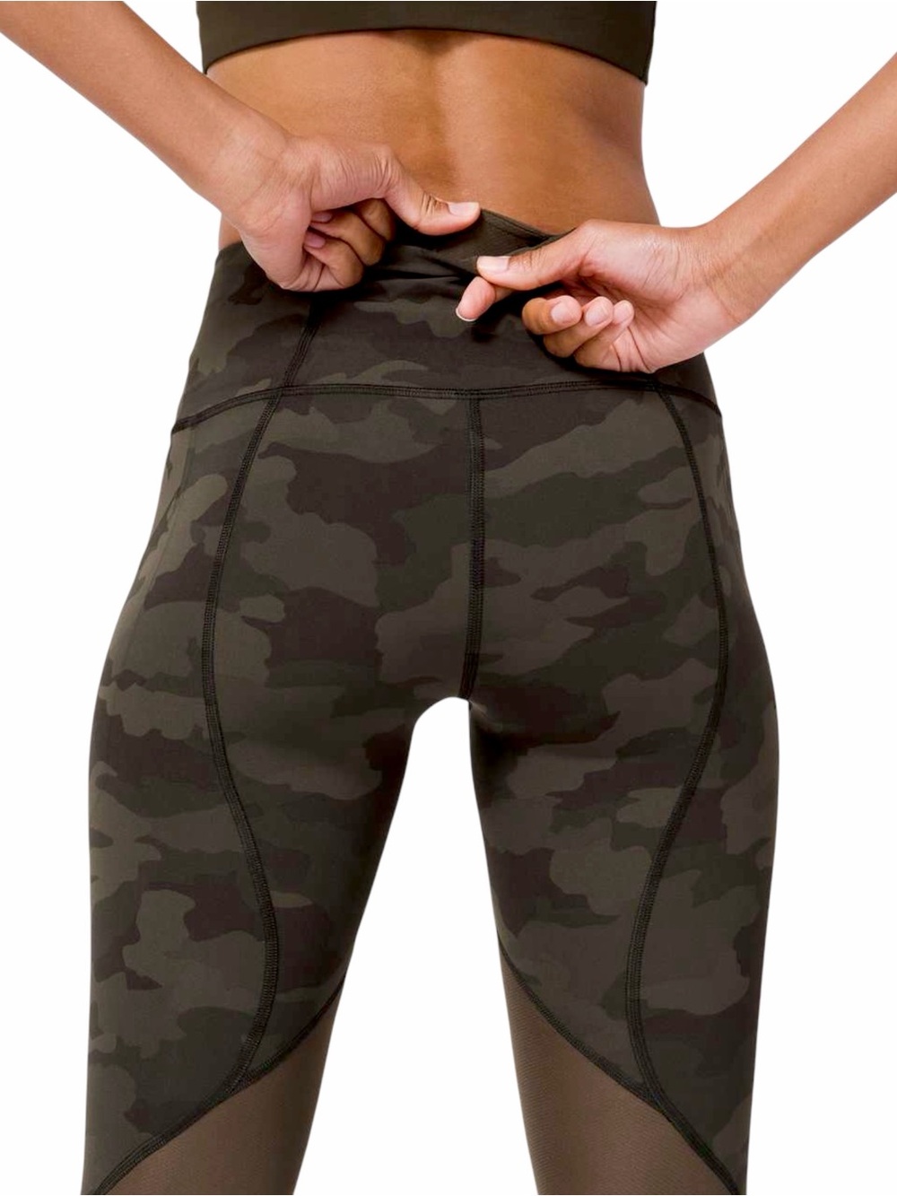 Lululemon – Pace Rival High-Rise Crop 22” – Heritage 365 Camo Dark Olive – Sz. 6